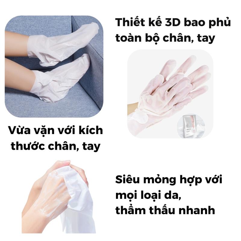 Product Introduction of Mặt Nạ Cấp Ẩm Tay Chân Cổ Cindynal Dưỡng Trắng Da, tẩy da chết từ tinh chất sữa dê, ủ chân, tay hàng ngày Cocoon 71