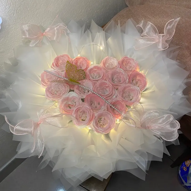 Nó hoa công chúa 19 bông nhũ galaxy giấy mờ trong 4