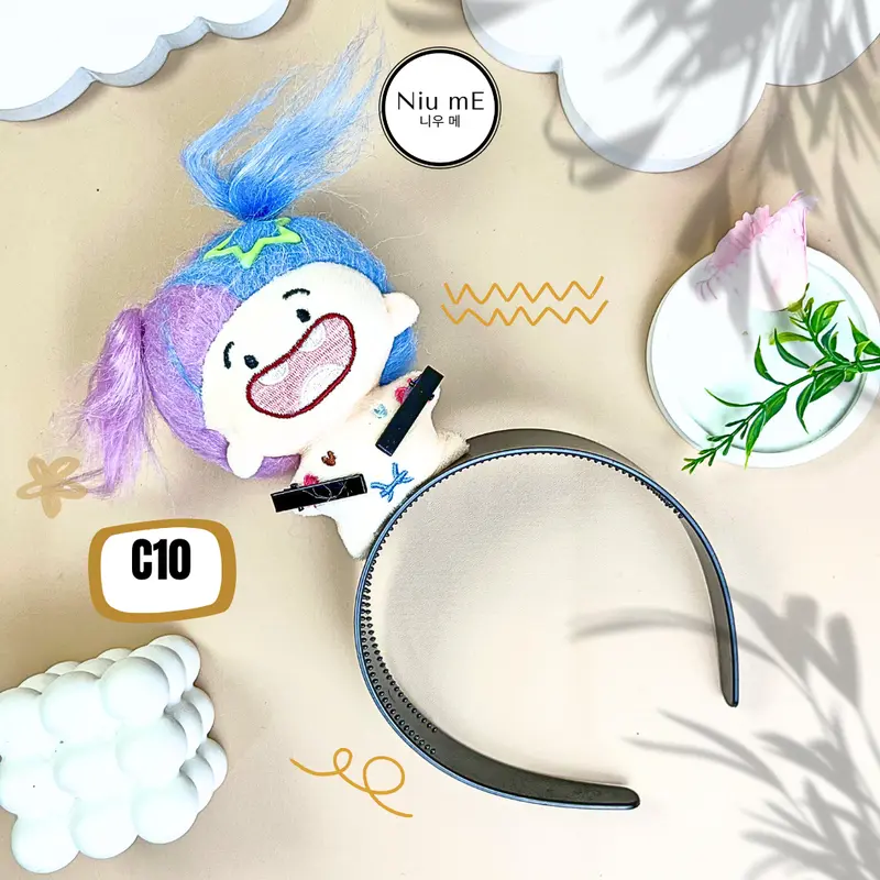 Bando Troll Series Crazy Hair Messy Look  Headband Korea Lucu Gemoy dan Viral, Aksesori Anak Perempuan Plastik Boneka Hadiah bando Laki 2