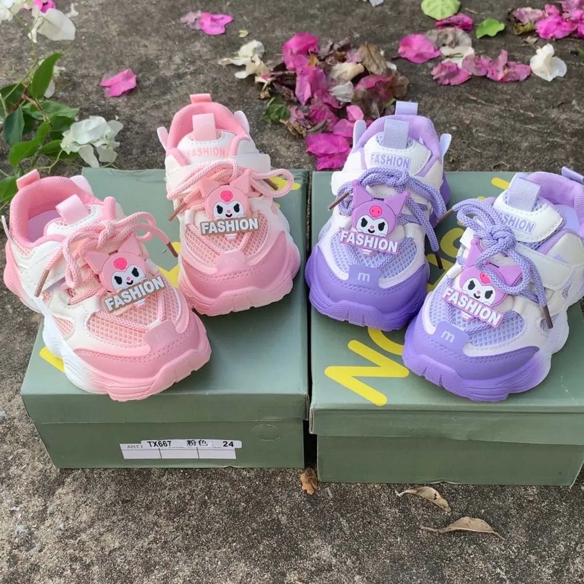 Thể Thao Kurome Dành Cho Bé Gái Đế Cao 3cm Nhẹ Mềm Êm Phù Hợp Mọi Lứa Tuổi 24-37 giày 4