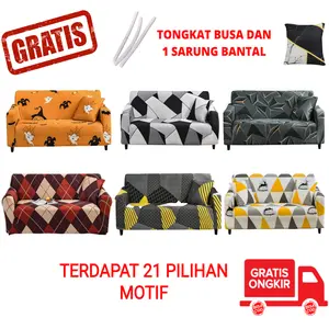 CS121 Sarung Sofa Cover Sofa Motif 1 2 3 4 Seater