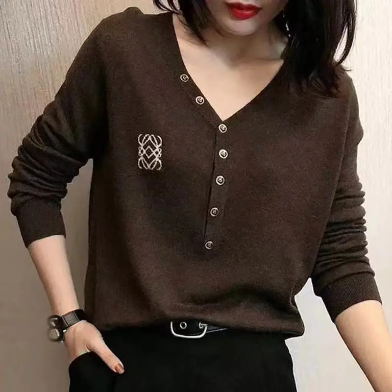 Autumn Winter New Double-Sided De Velvet Fashion V-Neck Base Shirt T-Shirt Small Fragrance Style Elegant Top Plus Size Women's Small Shirt