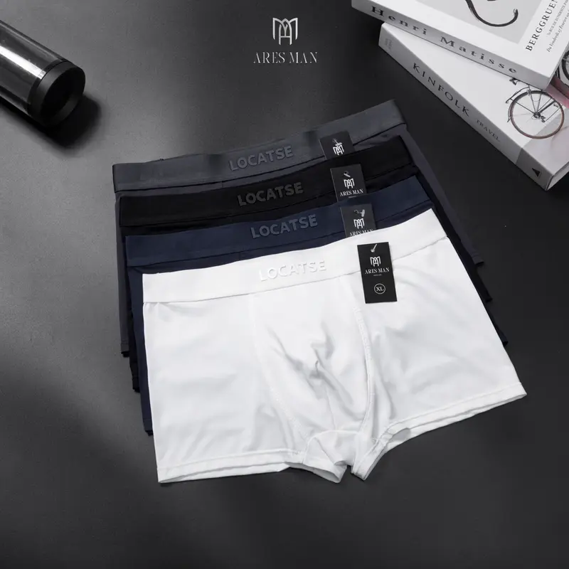 Combo 4 quần lót nam, quần boxer chất thun lạnh kháng khuẩn co giãn 4 chiều thấm hút mồ hôi - BX3 2