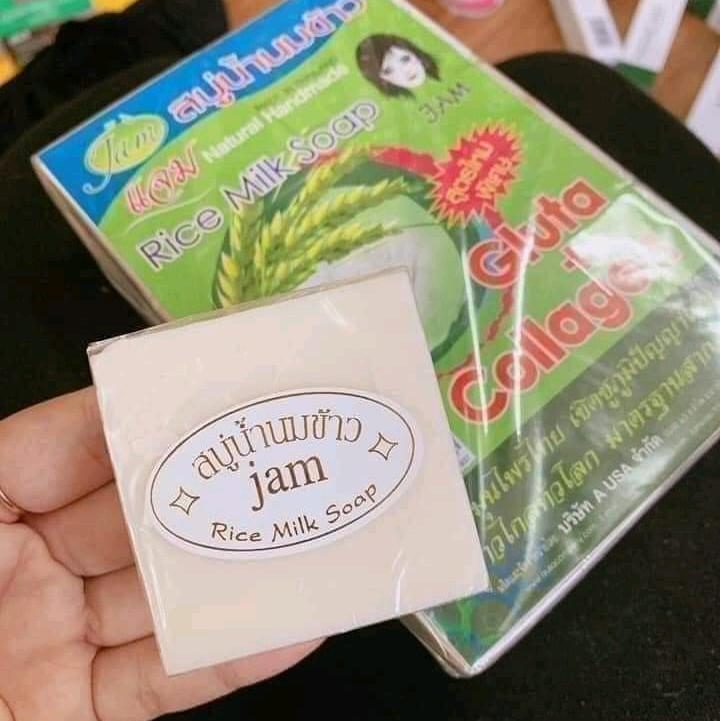 1 Lốc 12 Bánh Xà Phòng Tắm Gạo Thái Lan