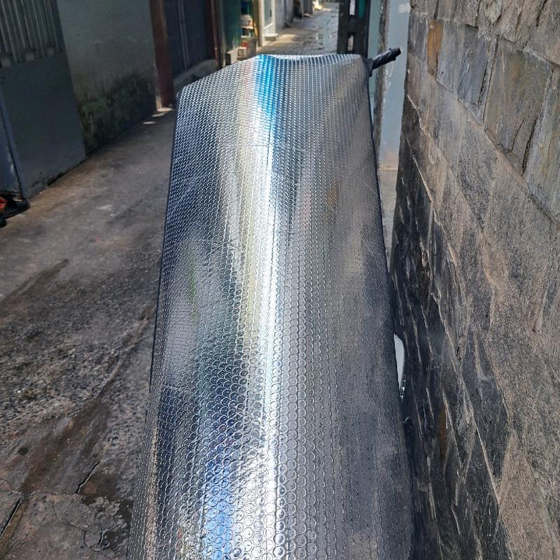 [ 54cmx155cm ] Tấm che nắng hết xe máy 2 mặt bạc có thun cố định - viền quanh bền chắc