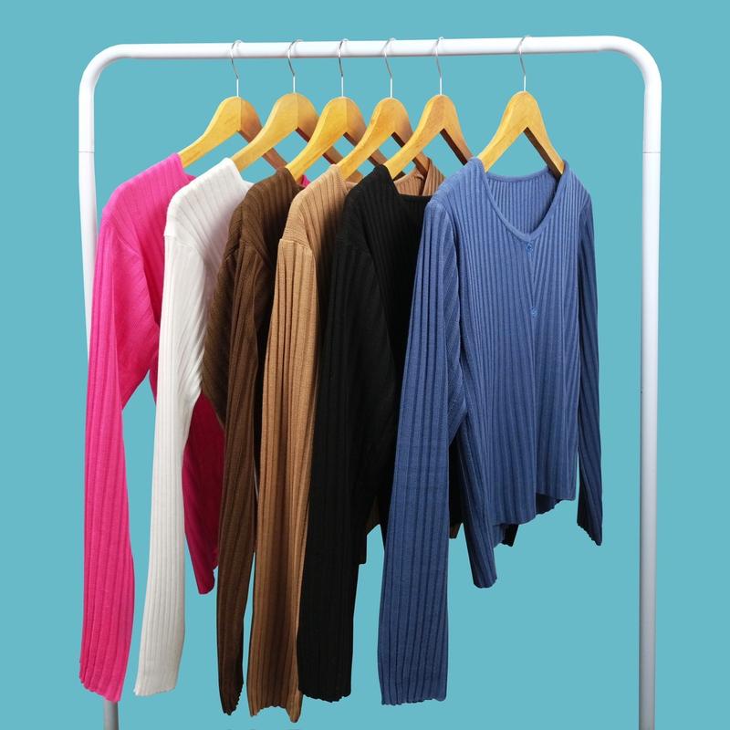 Cardigan Rajut Crop Top Long Sleeve Kancing Baju Wanita Knitwear Tangan Panjang Sweater Atasan Lembut 4