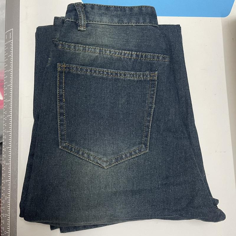 Product Introduction of Quần Jean dáng đứng ống rộng, Quần  J09 ống suông, Quần lưng cao màu Retro Menswear Pants Ong Có Túi 4