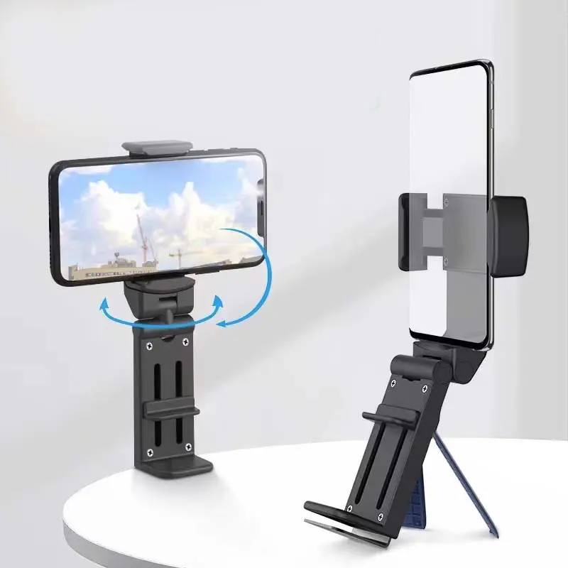 Folding Phone Stand, Universal Live Streaming Phone Holder, Car Navigation Phone Mount, Phone Accessories for Home, Office, Travel 4
