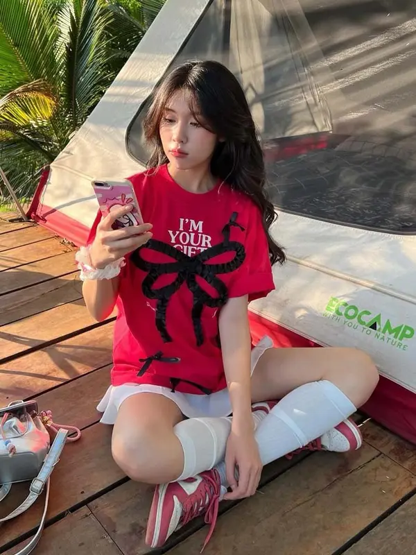 [LOCAL BRAND] Áo thun Hades Cerise Bow Tee tay lỡ, form rộng vải Cotton hời trang nam nữ Unisex Streetwear 4