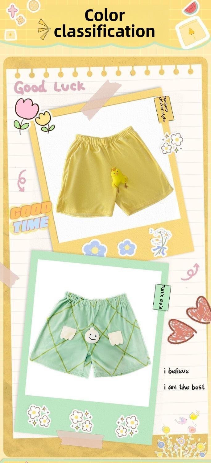 Product Introduction of Quần Soóc Vui Nhộn Cho Cặp Đôi, Co Giãn Bóp Voi, Rùa Nhỏ Lắc Lư, Co Giãn Thường Ngày Thích Hợp Mặc Nhà quần  short  dạ 3