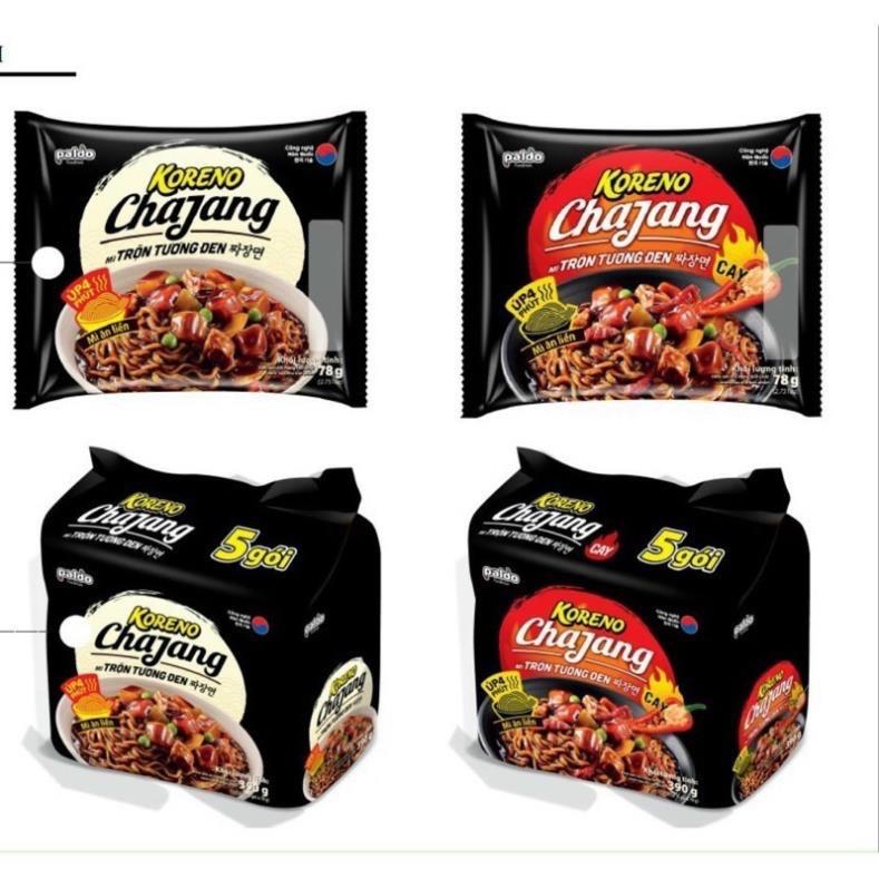 COMBO Lốc 5 gói mì trộn tương đen Chajang 390g Gói