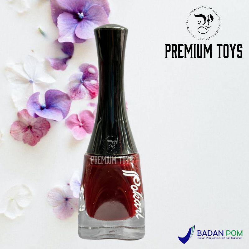 Kutek Merah tua Maroon Burgundy Cat kuku Hala BPOM uk besar Nail 1