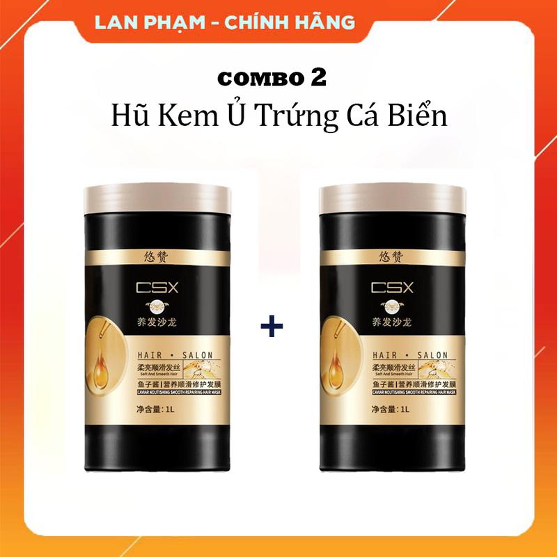 COMBO 2 Hũ kem ủ csx-  kem ủ tóc trứng cá biển Nữ Women Chăm Sóc Tóc  Dưỡng Tóc Suôn Mượt