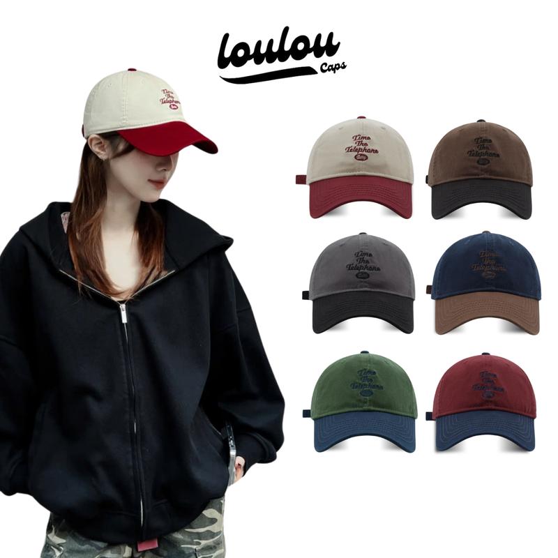 Mũ lưỡi trai Time the telephone thời trang phong cách Hàn Quốc nhiều lựa chọn màu sắc vải cotton cao cấp Form To ôm Đầu Hat Cap