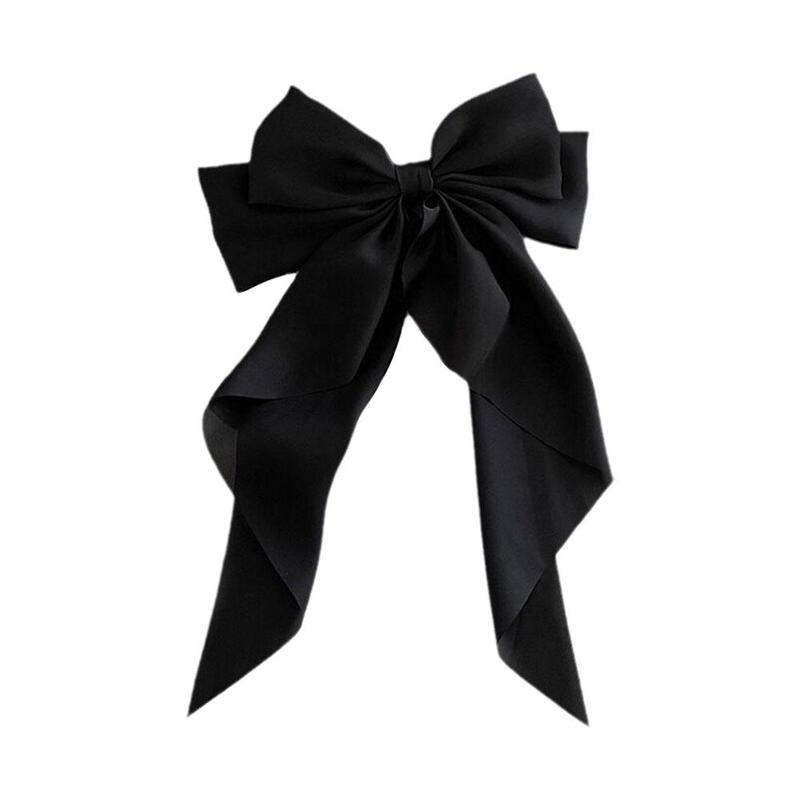 Product Introduction of Korea Elegant Long Bow Hairpin Large Ribbon Hair Clip Ribbon Clip Bow Grip Floating Braid Clip S2H9 28