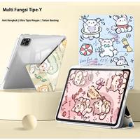 Gambar New 3+Y Fold Tablet Case with Pencil Slot  Cute Kitten Pattern Clear Back Panel for iPad gen 10 iPad Air 5 Air 4 iPad Gen 9 Case for iPad Pro 11 12 9 "/ Air 6 10"2 /8th 10th 9.7”/Pro13/mini6/7 8.3" - HD008, Air1/2 Gen 5/6-9.7" dari LGEE CASE Kota Tangerang 3 Tokopedia