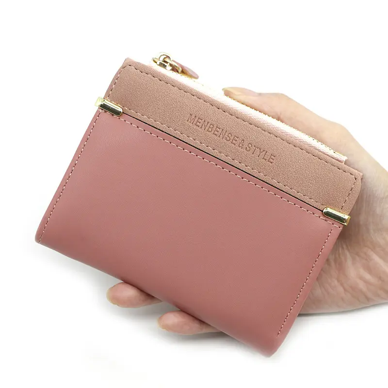 Short Women's Zipper Wallet Simple and Elegant Small Wallet Women's Wallet ID Card Holder Handbag