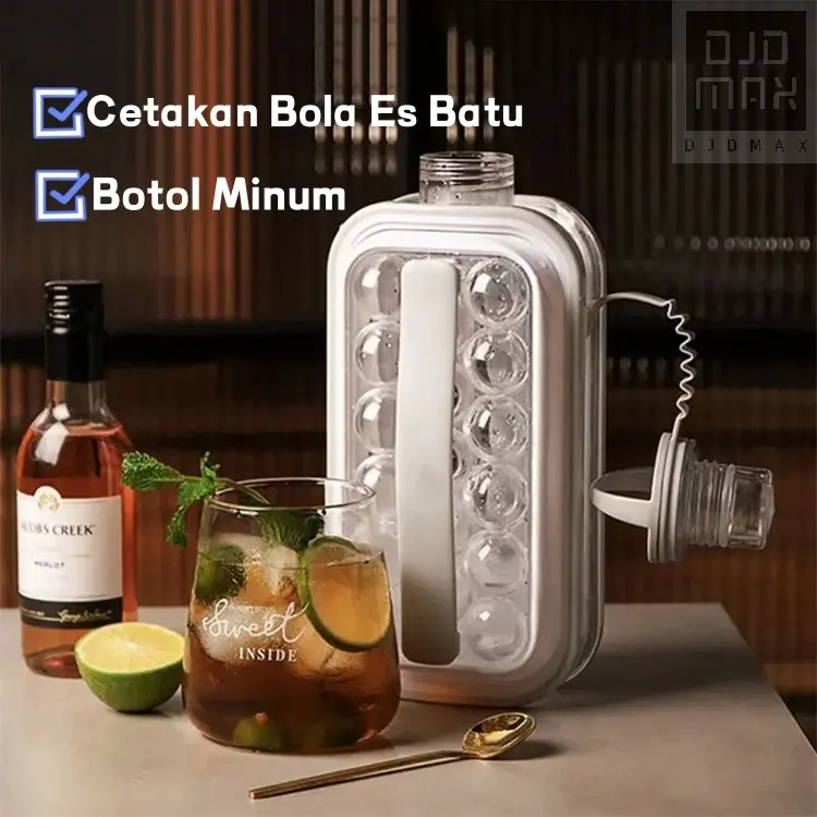 XTBC Botol Pembuat Es Cepat Botol Hoki Es Dua Dalam Satu Tempat Buat Es Bulat Rumah Tangga Bulat Cetakan Es Batu Silicone Silikon Cream Kitchenware 1
