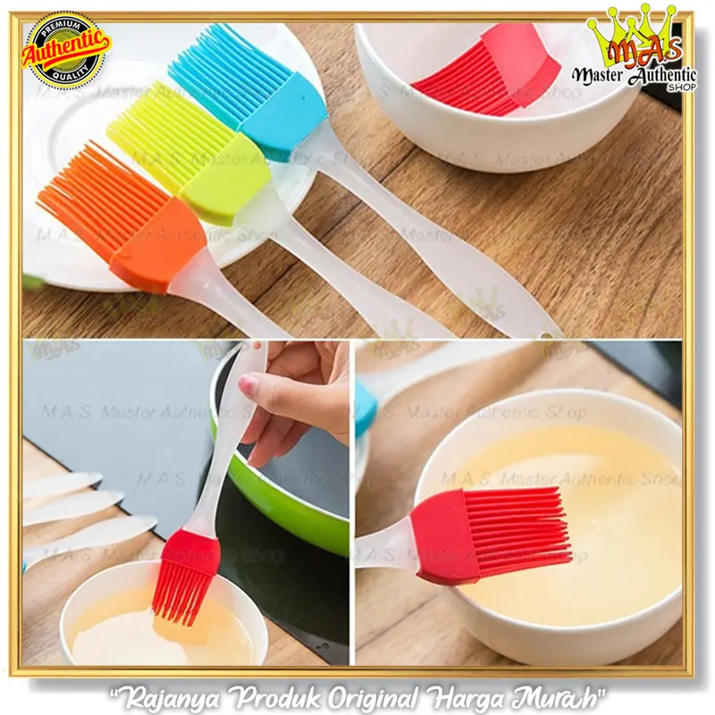 Kuas Silicone Food Brush Cake Mentega / Kuas Roti Barbeque Silikon 4