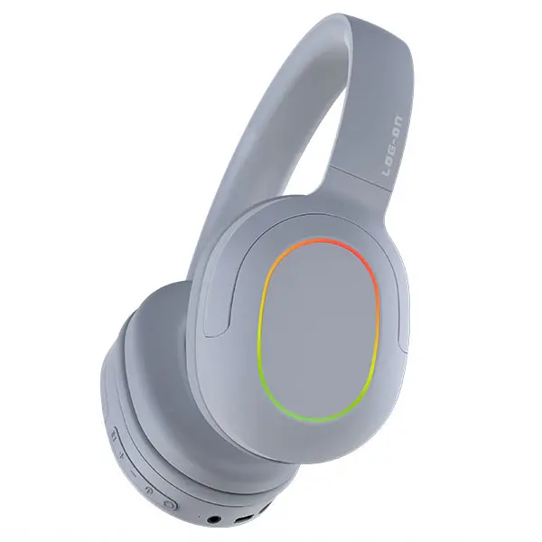 LOG-ON HEADPHONE STEREO   WIRELESS BT5.3 WIRED 2IN1 HEARON8 LO-HP8 Bluetooth Headset Led Microphone Earphones  Headphones  Pc full bass 6