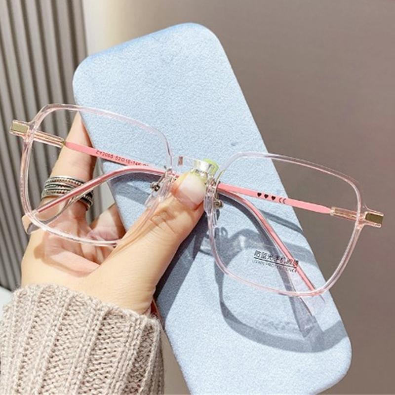 Product Introduction of Kính râm chống ánh sáng xanh biển , thời trang, siêu nhẹ, khung kim loại trong suốt, dành cho phụ nữ và nam giới, kính mắt 9