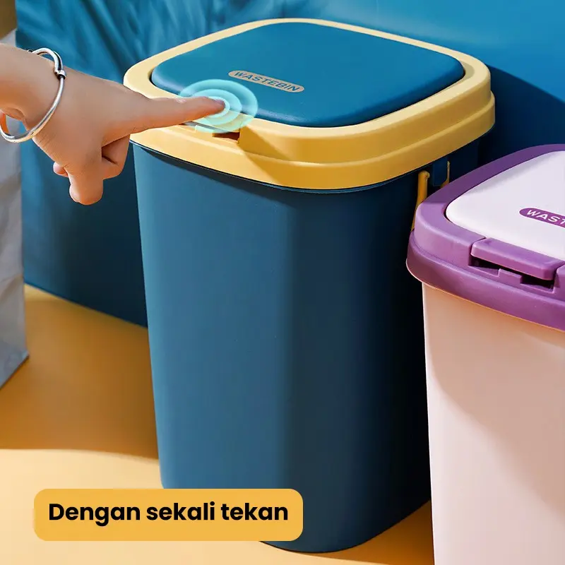 【MADE IN INDONESIA】Dejavu Tempat Sampah Ruang Tamu Tempat Sampah Tertutup Kotak Sampah Kamar Mandi HSB161 4