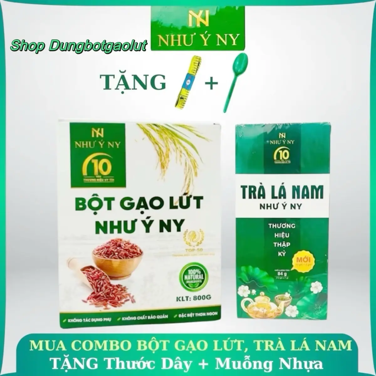 [Combo 2 Hộp]  Bột Gạo Lứt + Trà Lá Nam Như Ý NY