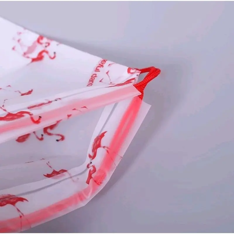 1PCS Travel Pouch Motif Flamingo Serbaguna Tas Serut Penyimpanan Organizer Bag Plastik Handuk Sepatu Kosmetik Waterproof A143 2