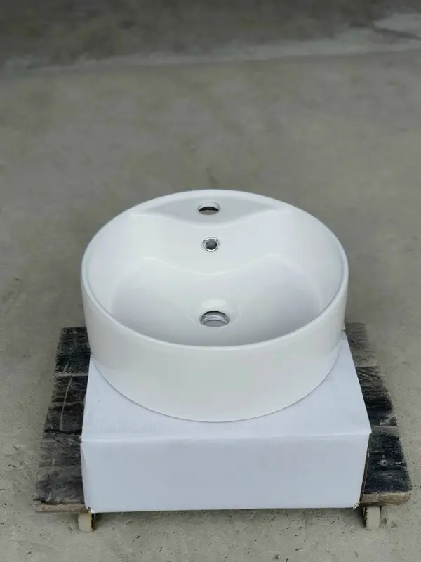 Chậu rửa mặt lavabo Đặt Bàn Đá 8816NA thương hiệu NA.GRAND, men NANO trắng sáng chống ố chống bám bẩn lavabo vuôngtrắng 6