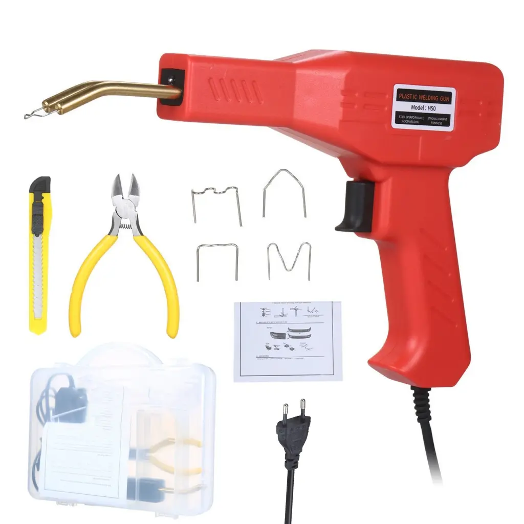 【Ready Stock】 Plastic Welder Kit for Bumpers Repair, Hot Stapler Kit with Staple and Pliers