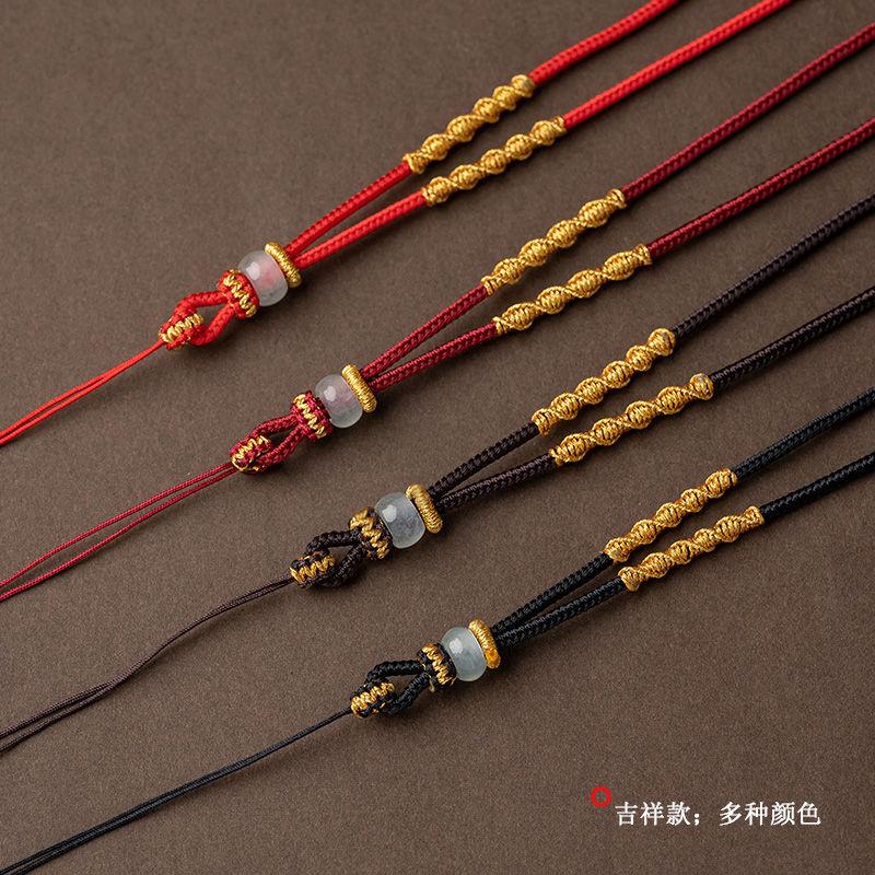 Dây Treo Cổ, Dây Treo, Dành Cho Nam Và Nữ, Màu Đỏ Và Đen, Dây Vòng Cổ, Mặt Dây Chuyền Dệt Tay, Dây Treo Trang Sức Chain Jewelry Kiềng 4