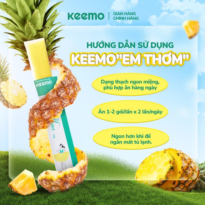 Product Introduction of [Độc quyền livestream] Thạch Dứa KEEMO hỗ trợ ngăn mùi + Thạch Nghệ Keemo 21