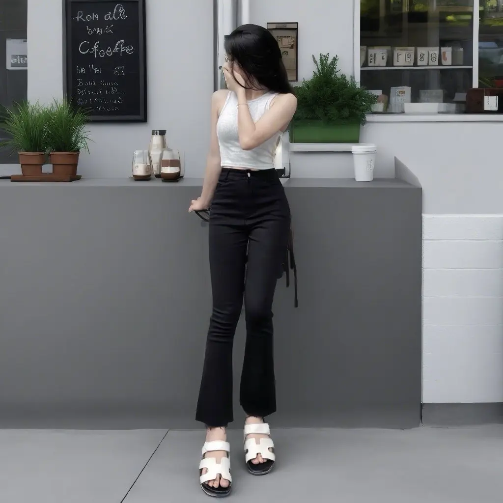 QUẦN LOE ,quần jean giấy cạp cao co dãn 4 chiều