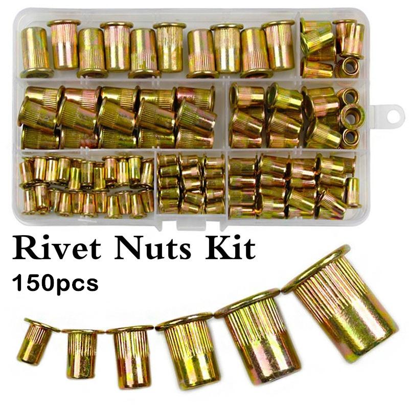 Product Introduction of Box 150Pcs Flat Head Riveter Nut Gun BT605 Blind Heavy Hand Inser Rivet Nut Tool Manual Mandrels M3 M4 M5 M6 M8 M10 Auto Rivet 23