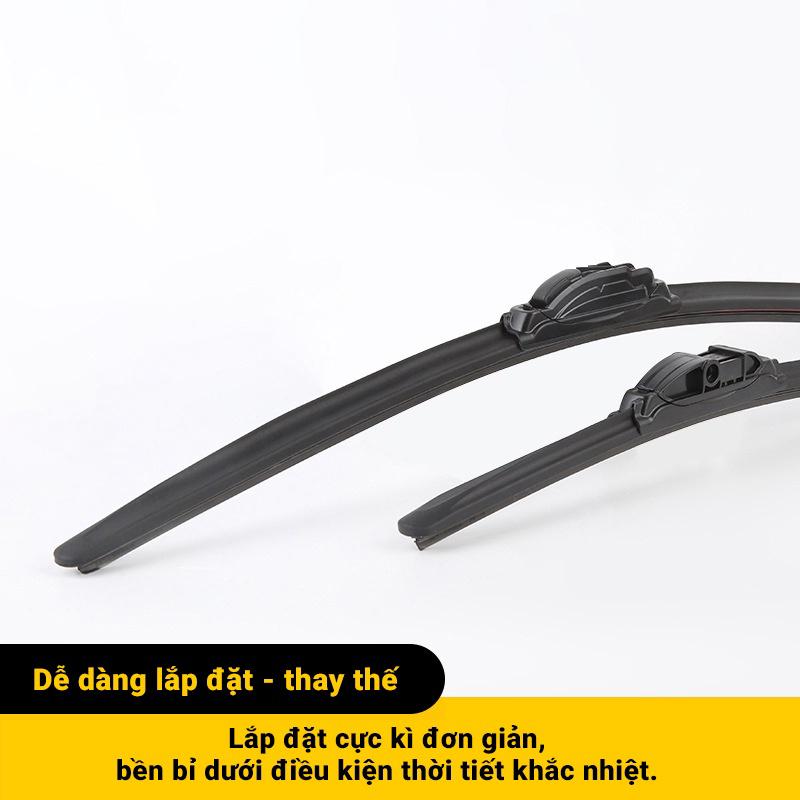 Gạt mưa khung mềm xe Daewoo Gentra, Lacetti, Matiz, Nubira,Leganza thanh chổi cần gạt mưa silicon mềm không xương 3
