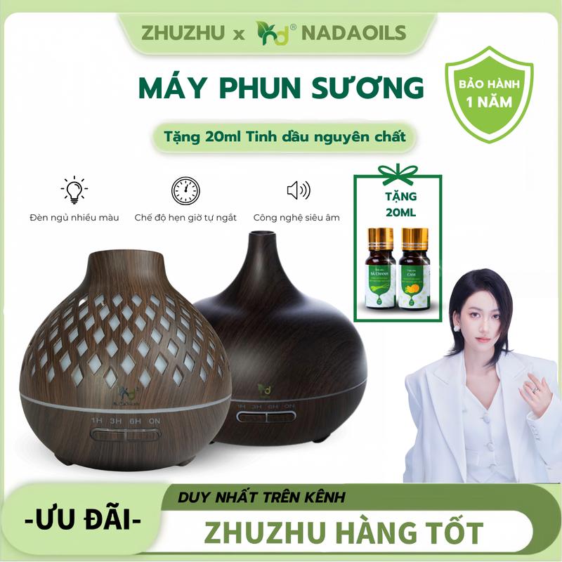   ZhuZhu độc quyền   Tặng 20ML Tinh Dầu  Máy Xông Tinh Dầu Cho Không Gian 50M2 Máy Khuếch Tán Hương Thơm Phòng Cấp Ẩm Chất Lượng Bảo Hành 12 Tháng - NADA OILS 