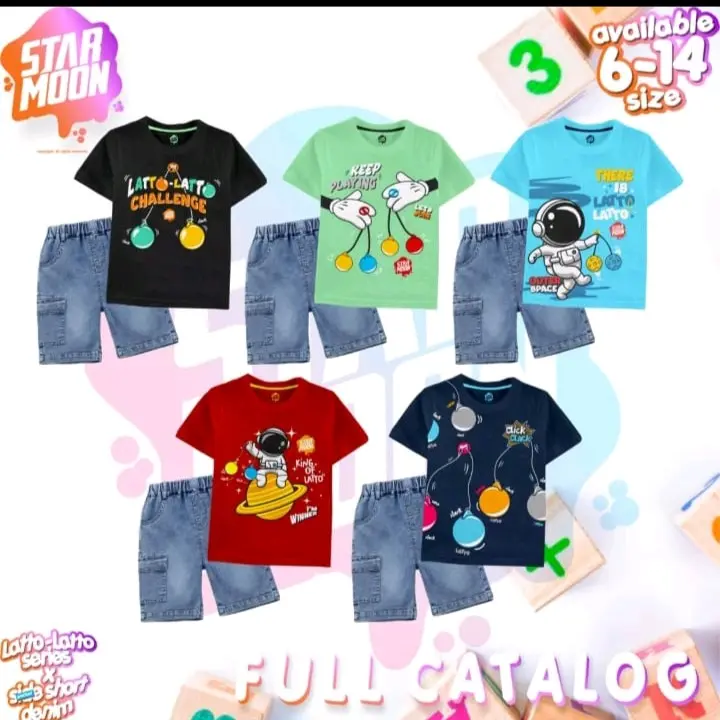 setelan kaos lato-lato set jeans kaos lato-lato