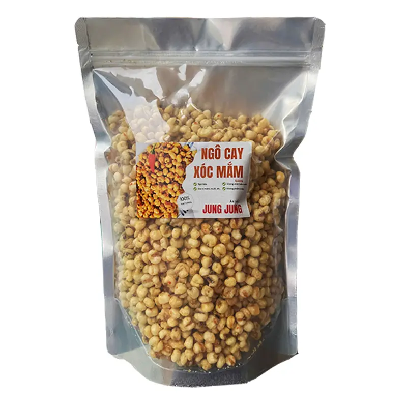 Combo 1kg Ngô Giòn Xóc Mắm Cay Nhẹ, Ăn Vặt Tuổi Thơ, Giòn, Ngon, Đóng Túi Zip 500g Food Snack Ăn Vặt Jung Jung Thức Ăn 2