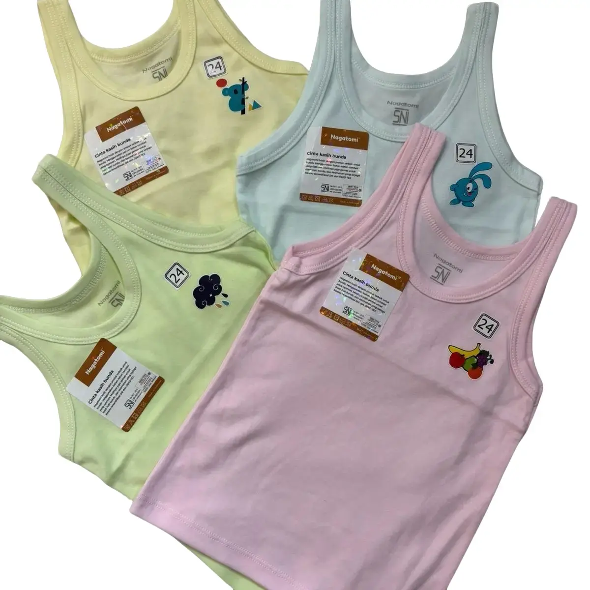 Singlet Kaos Dalam Premium Nagatomi Anak Laki-laki / Perempuan Cowo/Cewe Anak SD TK - Fashion