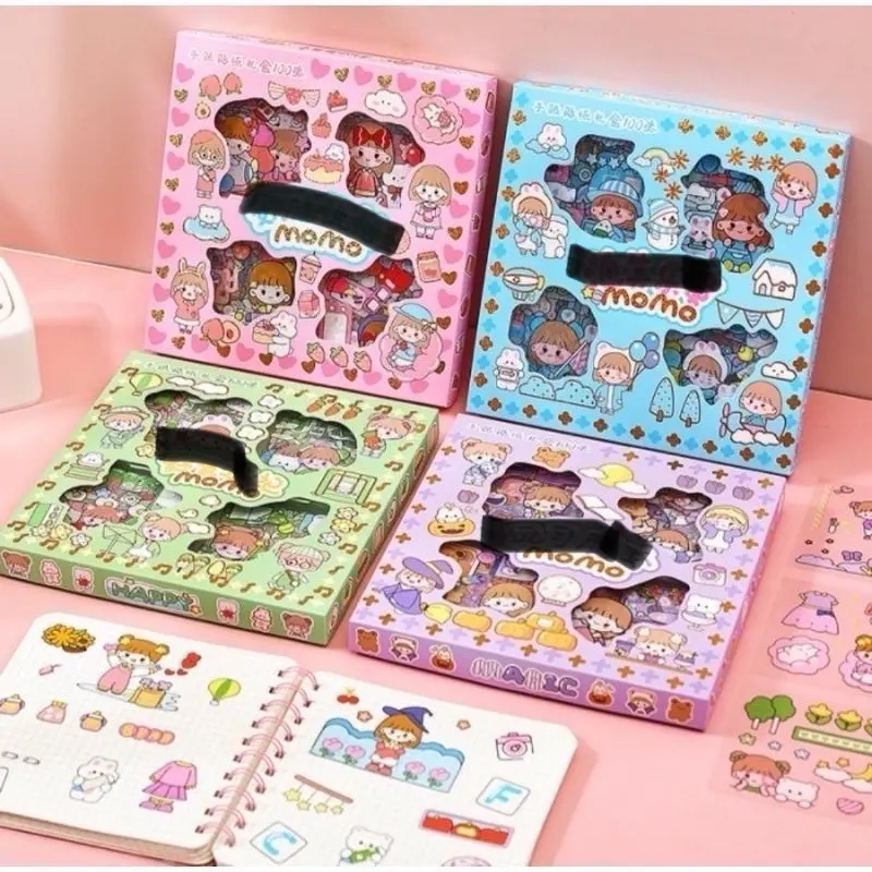 STICKER MOMO STIKER WATERPROOF DAPET BOX ISI 100LEMBAR Paper