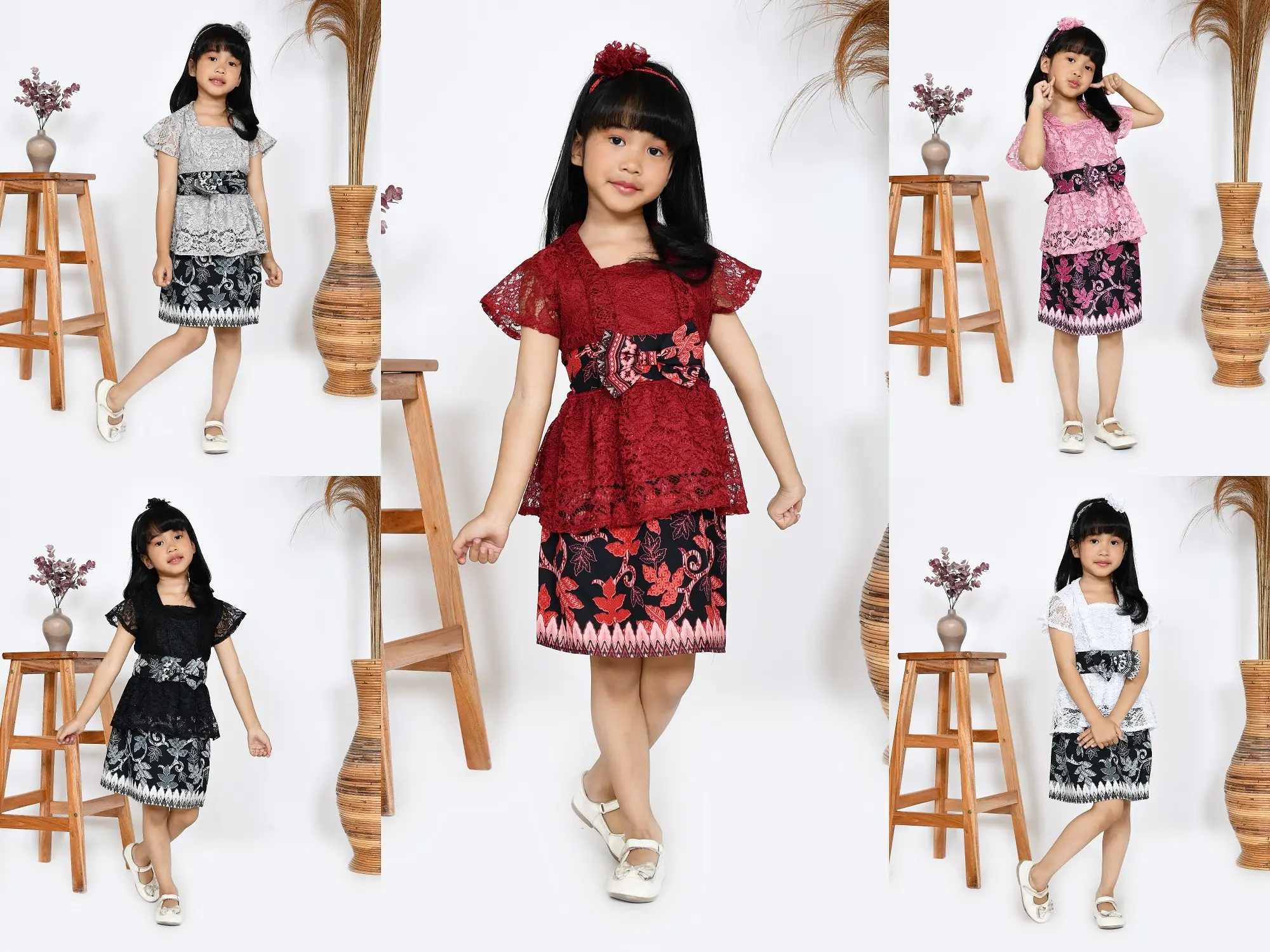 Setelan Kebaya Anak Kutu Baru MAYA KID Brukat Pesta Kondangan