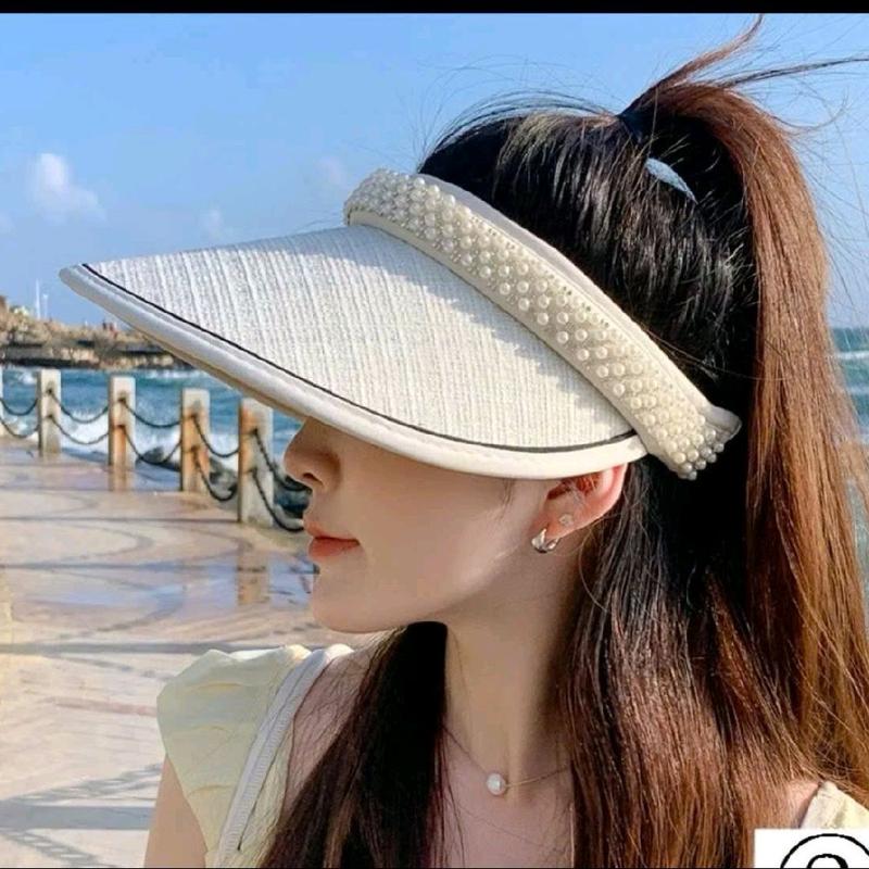 Mũ rộng vành nửa đầu thời trang chống nắng chống UV cho nữ - Women Hoa 2