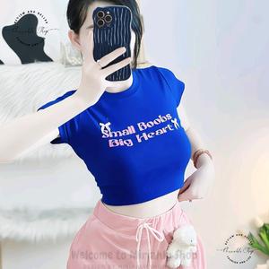 Áo Thun Croptop Borip Ôm Body Nữ Form Basic Cổ Tròn Tay Ngắn In Chữ Small Boobs Big Heart Đính 2 Nơ, Size S M L, Áo Croptop Ôm Body Nữ Áo Kiểu Xinh Đẹp In Hình Độc Lạ Đi Biển Đang Hot 2025 Mặc Hè Mặc Nhà Mặc Đi Chơi Thoải Mái Có Bigsize Đến 65kg