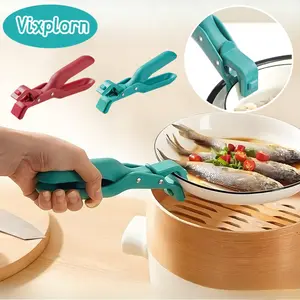 Vixplorn Alat Jepit Panci  Anti Panas Jepitan Mangkok Jepit  Panci Bowl Clipper Anti-Scalding  Silikon Holder Pengangkat Loyang Kue Anti Slip Pengangkat Loyang Kue Anti Slip Hijau