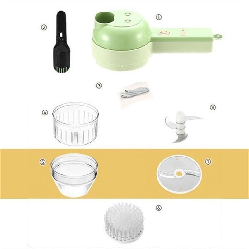 Blender Chopper Elektrik Mini 4in1 Portable Multifungsi - 4in1 Food Chopper Mesin Pisau 4