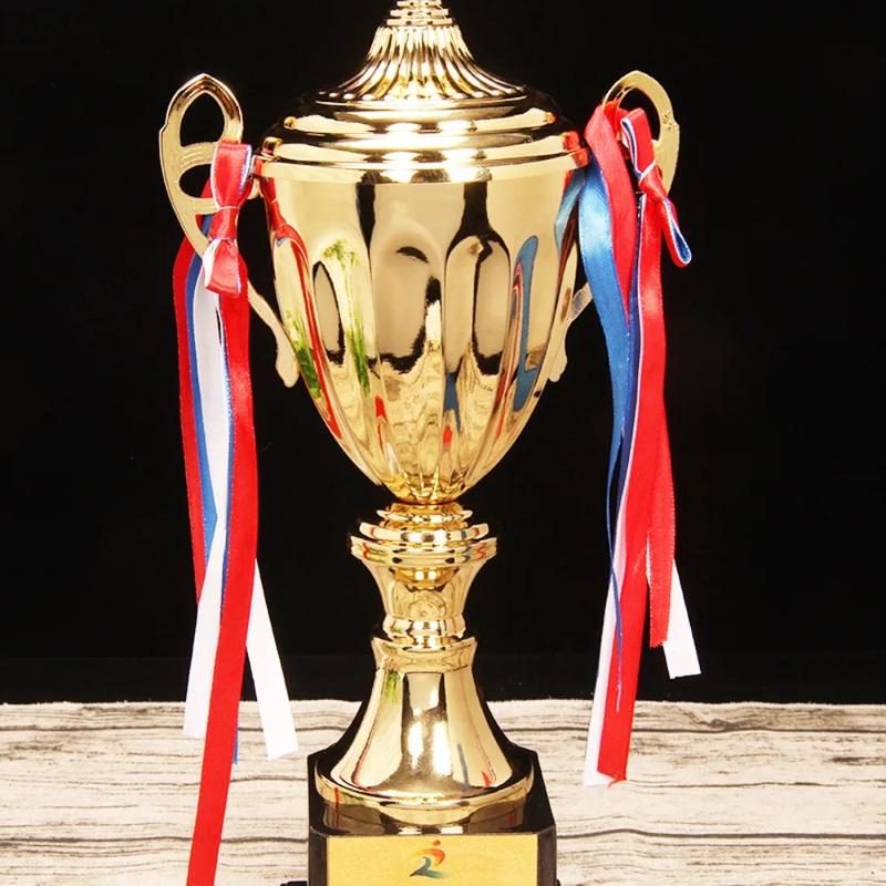 Product Introduction of Sports Games Gold Trophy Awards Champion Metal Model Small Prize Cup with Lid School Rewarding Supply Winner Award Trophy Toy 8