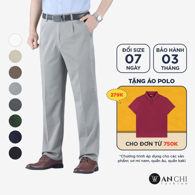 Quần kaki nam trung niên chất vải cotton nhập khẩu cao cấp ANCHI - ACKKcotton2023