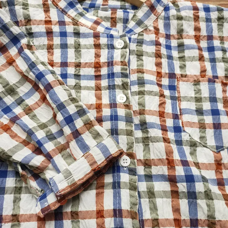 KEMEJA ANAK OVERSIZE CRINKLE 1-7 TAHUN WARNA EARTH TONE 3