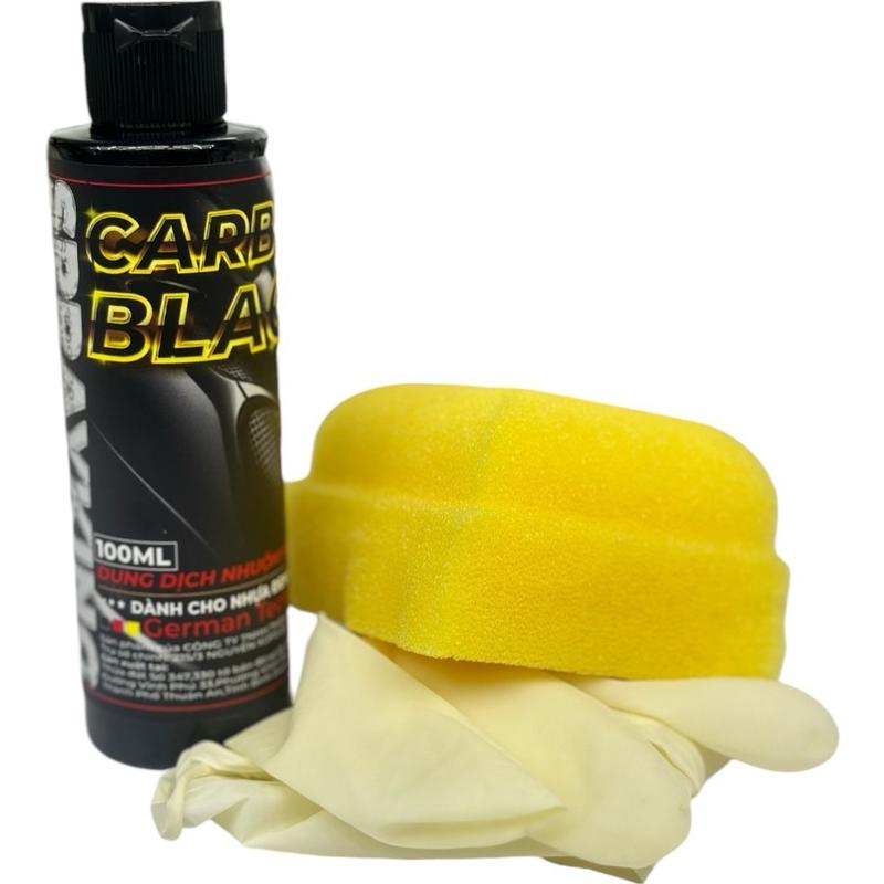   Kèm bao tay mút  Dung dịch Nhuộm Nhựa Đen Sprayking Carbon Black 100ml 