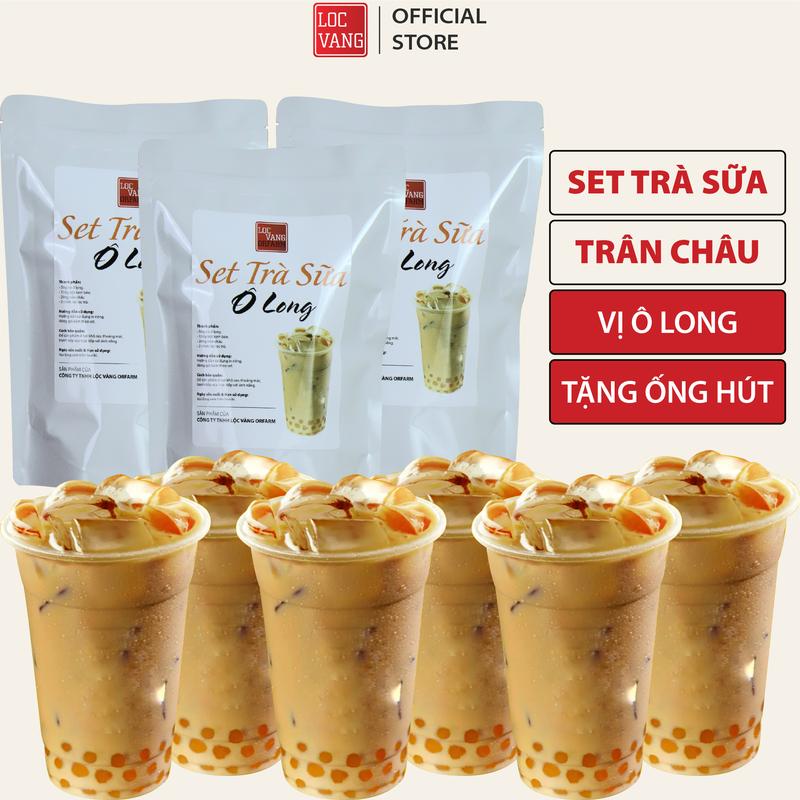 Set Trà Sữa Trân Châu Làm 15 Ly Vị Matcha LỘC VÀNG